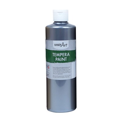 Handy Art® Metallic Tempera Paint, 16oz, Pack of 3, Silver (RPC231166)