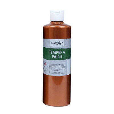 Handy Art® Metallic Tempera Paint, 16oz, Pack of 3, Copper (RPC231164)