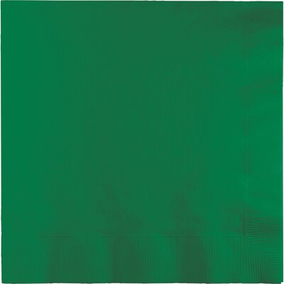 Touch of Color 3 Ply Lunch Napkins, Emerald Green, 50/Pack (58112B)