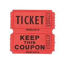 Creative Converting Admit One Tickets, Assorted Colors, 2000/Roll, EACH (132502)