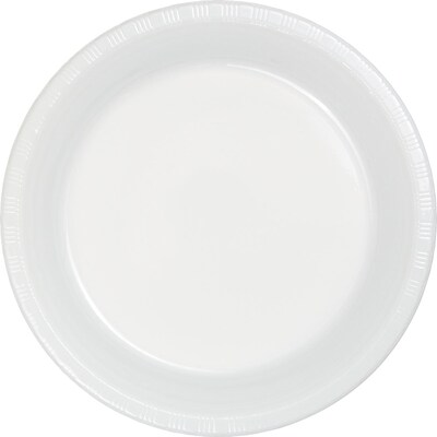 Touch of Color Plastic Dessert Plates, White, 50/Pack (28000011B)