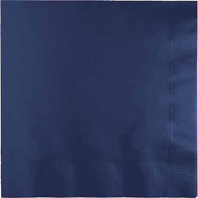 Touch of Color 3 Ply Dinner Napkins, Navy Blue, 25/Pack (591137B)