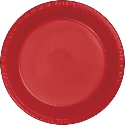 Touch of Color Plastic Dinner Plates, Classic Red, 50/Pack (28103121B)
