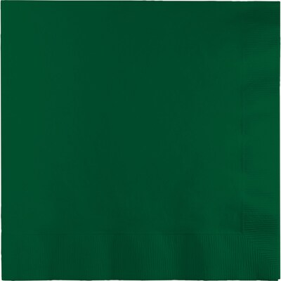 Touch of Color 3 Ply Dinner Napkins, Hunter Green, 25/Pack (593124B)