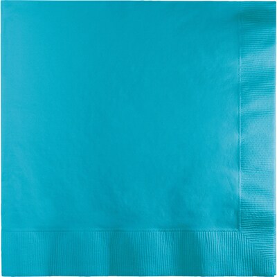 Touch of Color 3 Ply Lunch Napkins, Bermuda Blue, 50/Pack (581039B)