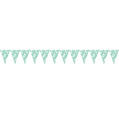 Celebrations Fractal Flag Banner, Fresh Mint Green (324466)
