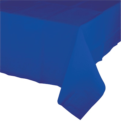 Creative Converting Cobalt Blue Paper Tablecloth, 3 Count (DTC713147BTC)