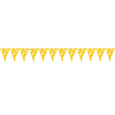 Celebrations Fractal Flag Banner, School Bus Yellow (324458)