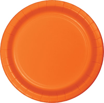 Celebrations Paper Dessert Plates, Sunkissed Orange, 8/Pack (533282)