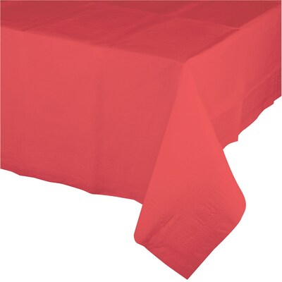 Touch of Color Paper Tablecloth, Coral (713146B)