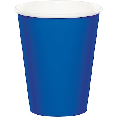 Celebrations Paper Cups, 9 Oz., Cobalt Blue, 8/Pack (317377)