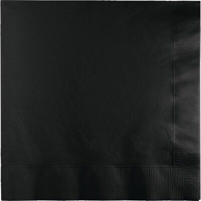 Touch of Color 3 Ply Lunch Napkins, Black Velvet, 50/Pack (58134B)