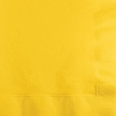 Creative Converting School Bus Yellow Beverage Napkins 3 ply, 150 Count (DTC571021BBNAP)