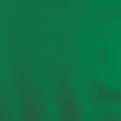 Creative Converting Emerald Green Beverage Napkins 3 ply, 150 Count (DTC57112BBNAP)