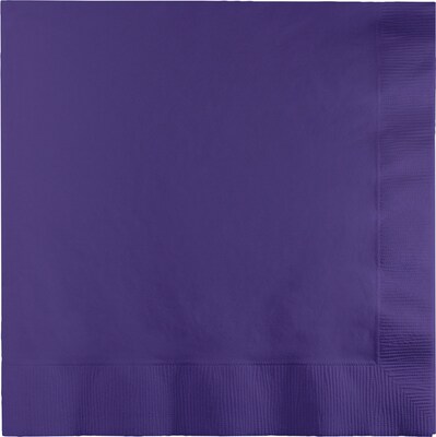 Celebrations 2 Ply Beverage Napkins, Purple, 20/Pack (573268)