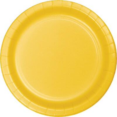 Celebrations Paper Dinner Plates, School Bus Yellow, 8/Pack (553269)