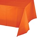 Creative Converting Sunkissed Orange Plastic Tablecloth, 3 Count (DTC01192BTC)
