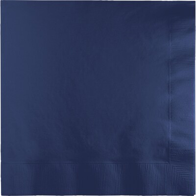 Touch of Color 3 Ply Lunch Napkins, Navy Blue, 50/Pack (581137B)