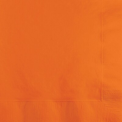 Celebrations 2 Ply Beverage Napkins, Sunkissed Orange, 20/Pack (573282)