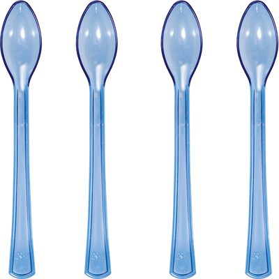 Trendware Translucent Blue Mini Appetizer Spoons 24 pk (011428)