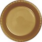 Touch of Color Plastic Banquet Plates, Glittering Gold, 50/Pack (28103031B)