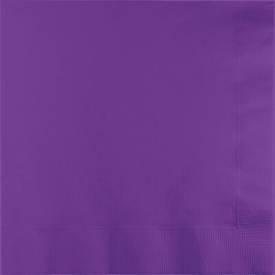 Touch of Color 3 Ply Dinner Napkins, Amethyst Purple, 25/Pack (318928)