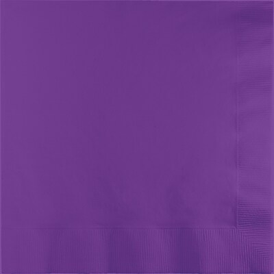 Touch of Color 3 Ply Dinner Napkins, Amethyst Purple, 25/Pack (318928)