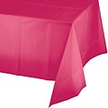 Touch of Color Plastic Tablecloth, Hot Magenta Pink (01413B)
