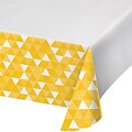 Celebrations Fractal Plastic Tablecloth, School Bus Yellow (324459)