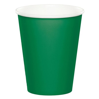 Celebrations Paper Cups, 9 Oz., Emerald Green, 8/Pack (563261)
