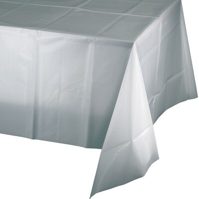Touch of Color Paper Tablecloth, Shimmering Silver (710236B)
