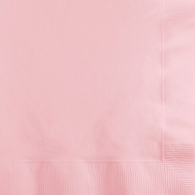Touch of Color 3 Ply Beverage Napkins, Classic Pink, 50/Pack (57158B)
