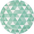 Celebrations Fractal Paper Dinner Plates, Fresh Mint Green, 8/Pack (324475)