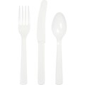 Touch of Color Assorted Plastic Cutlery, White, 24/Pack (080601007)