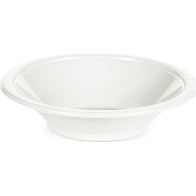 Touch of Color Plastic Bowls, 12 Oz., White, 50/Pack (28000051B)