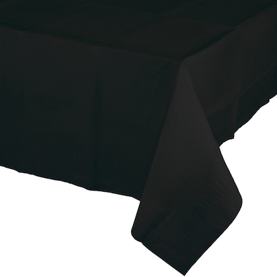 Creative Converting Black Paper Tablecloth, 3 Count (DTC710126BTC)