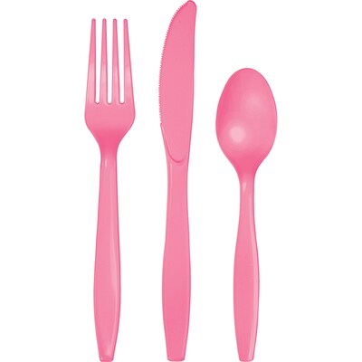 Celebrations Assorted Cutlery, Candy Pink, 18/Pack (317356)