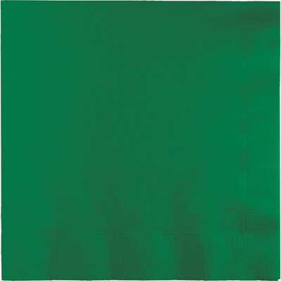 Touch of Color 3 Ply Dinner Napkins, Emerald Green, 25/Pack (59112B)