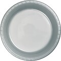 Touch of Color Plastic Dessert Plates, Shimmering Silver, 50/Pack (28106011B)