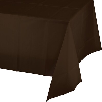 Touch of Color Plastic Tablecloth, Chocolate Brown (723038B)