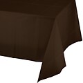 Touch of Color Plastic Tablecloth, Chocolate Brown (723038B)