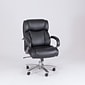 Safco 3500 Series Mid-Back Big & Tall Leather Chair with Arms, Black (3503BL)