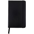 JAM Paper® Hardcover Notebook With Elastic, Small Journal, 3 3/4 x 5 5/8, Black, 100 Lined Sheets, Sold Individually (340526602)