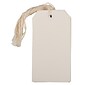 JAM PAPER Gift Tags with String, Medium, 4 3/4 x 2 3//8, White, Bulk 1000/Carton (39197120C)