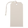 JAM PAPER 4 3/4 Gift Tags with String, White, 1/Pack (3919712B)