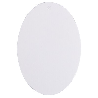 JAM Paper® Gift Tags, Large Oval, 2 3/4 x 4, White, 10/Pack (305124658)