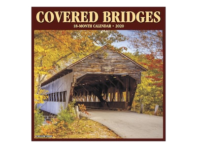 2020 Willow Creek Press 12 x 12 Wall Calendar, Covered Bridges, Multicolor (06054)