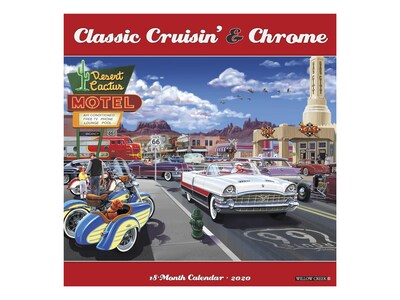 2020 Willow Creek 12 x 12 Wall Calendar, Classic Cruisin & Chrome, Multicolor (05910)
