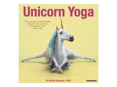 2020 Willow Creek 12 x 12 Wall Calendar, Unicorn Yoga, Multicolor (08089)