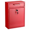 AdirOffice Wall-Mounted Steel Mailbox, Red (631-04-RED)